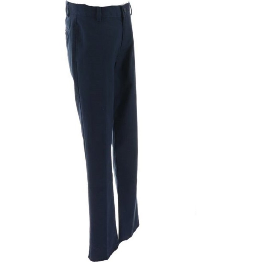 NWT LANDS' END UNIFORM TAILORED STAIN/WATER RESISTANT PANTS‎ CLASSIC NAVY 14